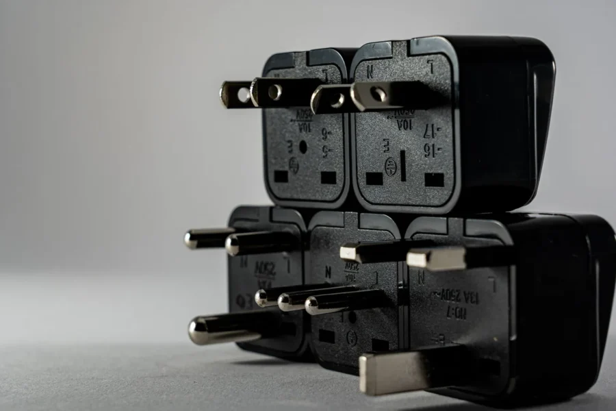Travel adapter luggage colourful