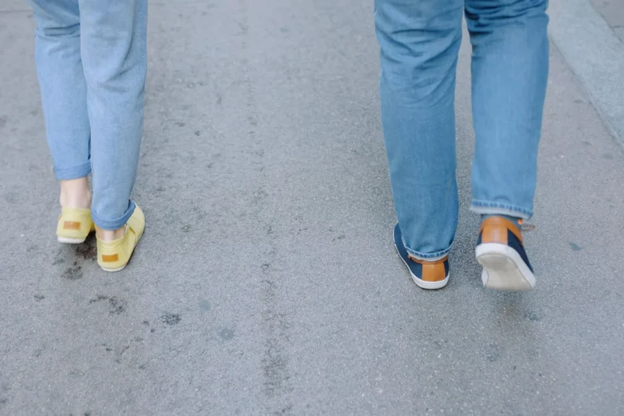 Walking shoes travel city