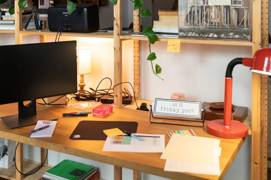 Desk lamp creative workspace