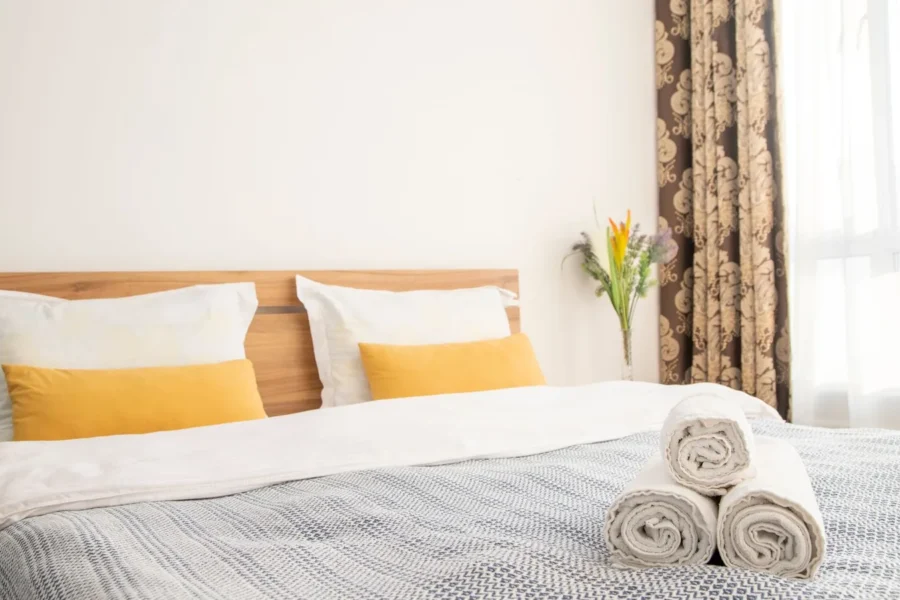 Bedding bright bedroom