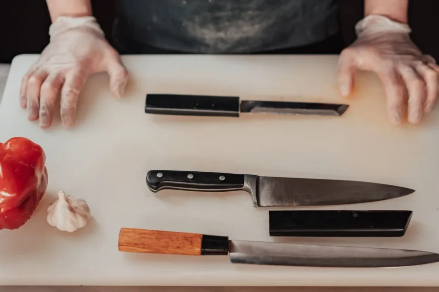 Kitchen knives cooking