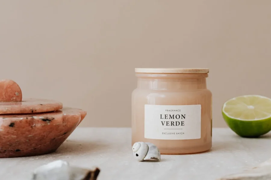 Candle home fragrance interior